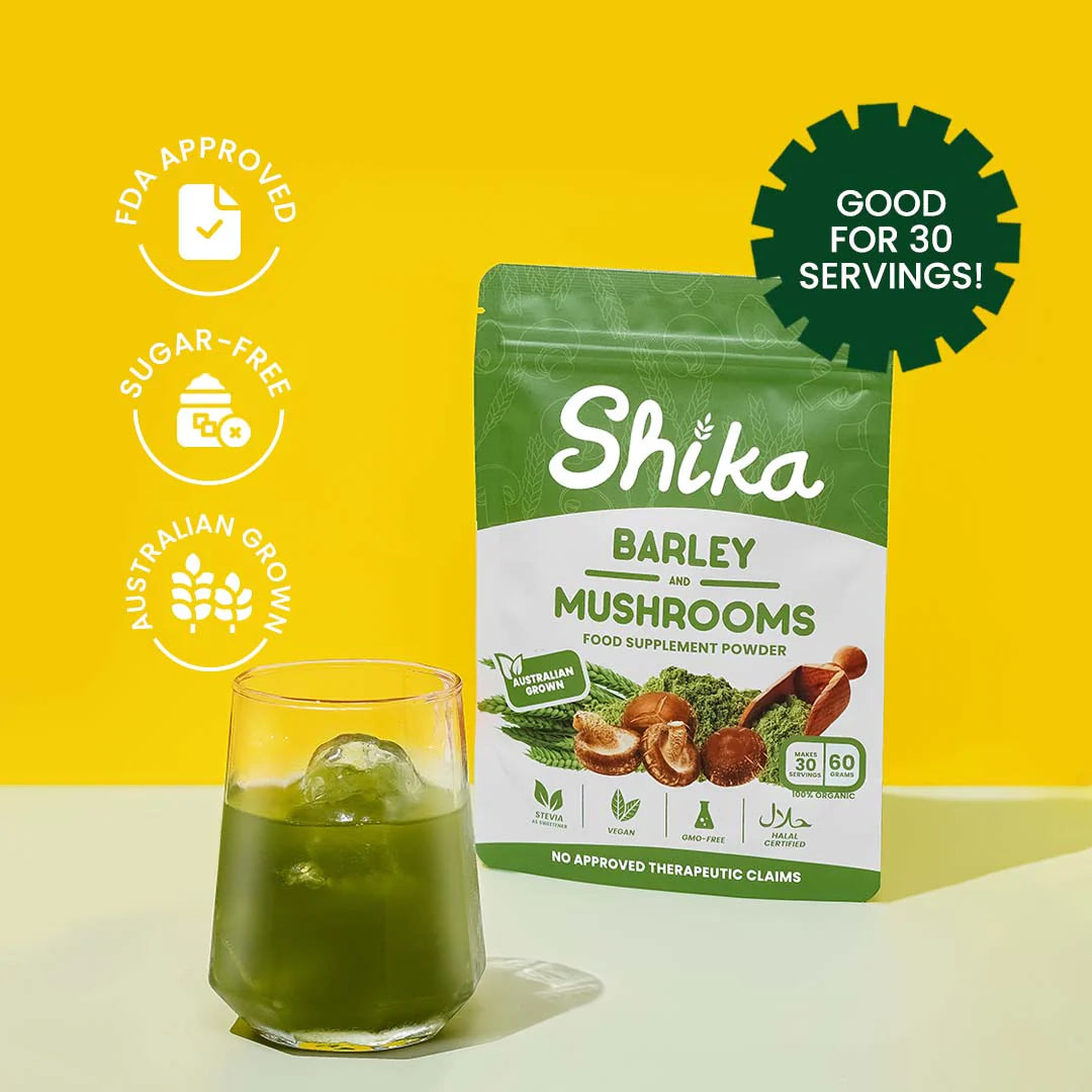 SHIKA BARLEY & MUSHROOMS FOOD SUPPLEMENT POWDER